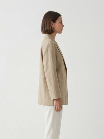 LINEN-EFFECT BLAZER