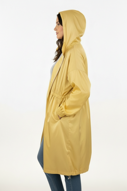 SATIN PARKA WITH HOOD