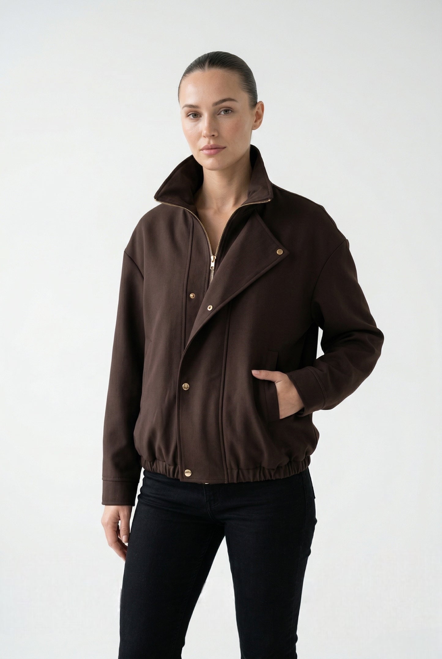 BLOUSON BOMBER A COL MONTANT