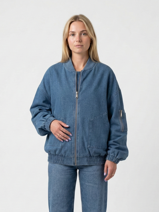 BLOUSON BOMBER EN JEAN