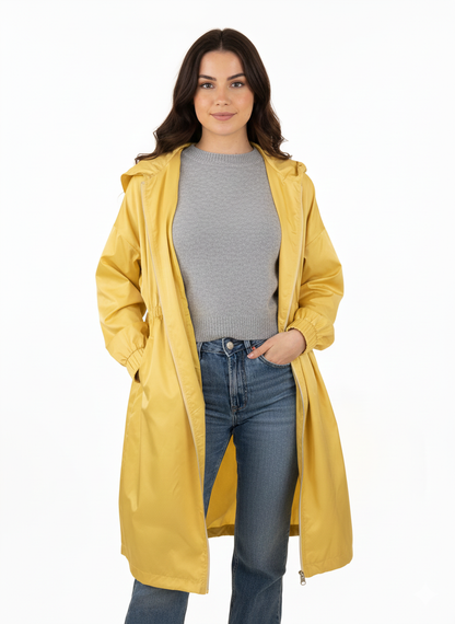 SATIN PARKA WITH HOOD