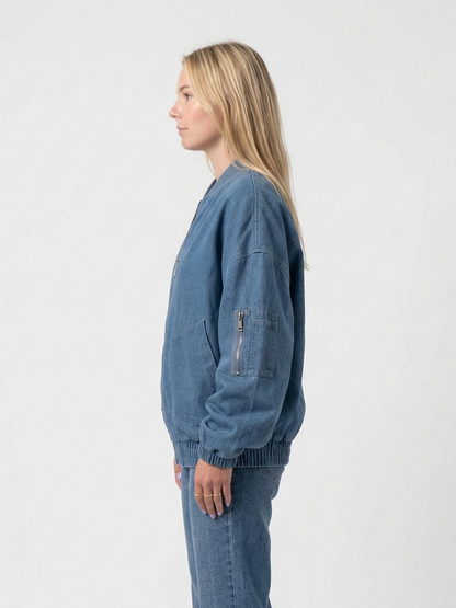 BLOUSON BOMBER EN JEAN