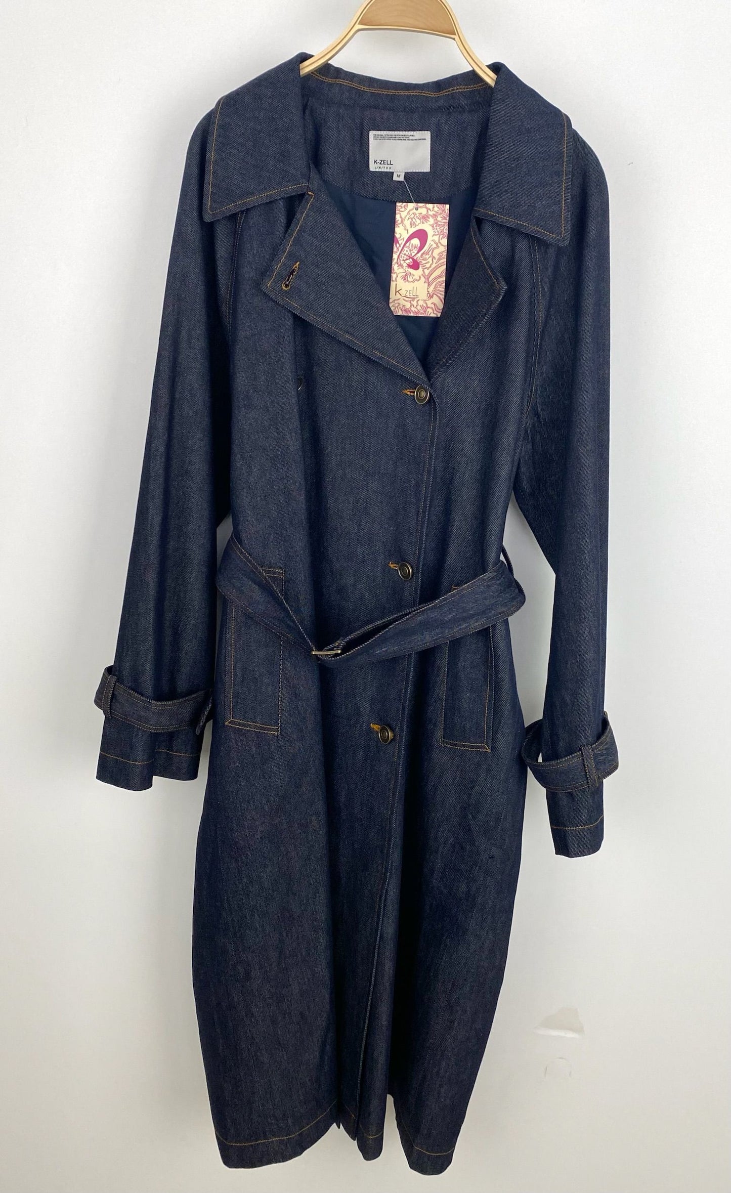 TRENCH EN JEAN À CEINTURE