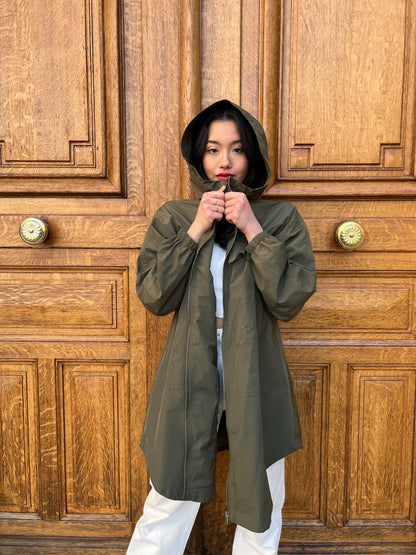 Long hooded parka