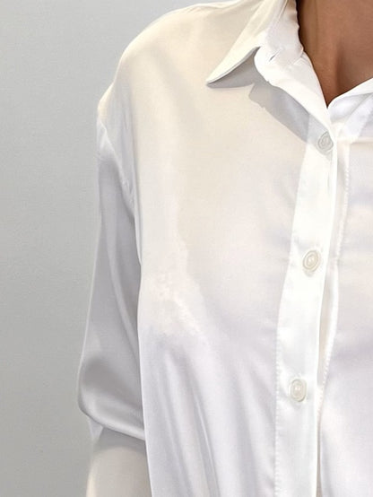LONG-SLEEVED SATIN SHIRT