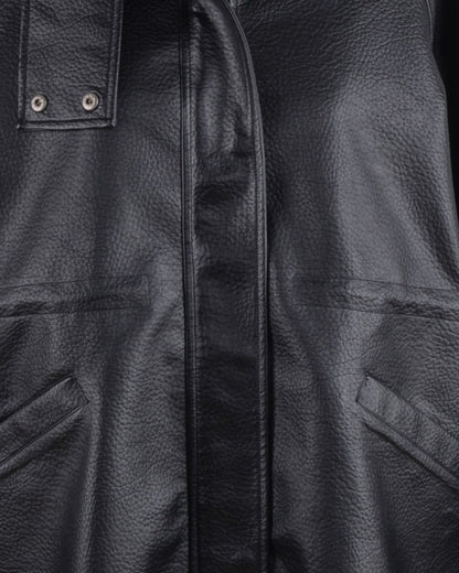 MANTEAU COL MONTANT EN SIMILICUIR