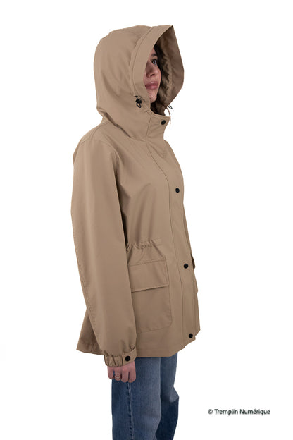 PARKA IMPERMÉABLE À DÉTAILS CONTRASTANTS