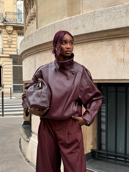 Faux Leather Biker Jacket