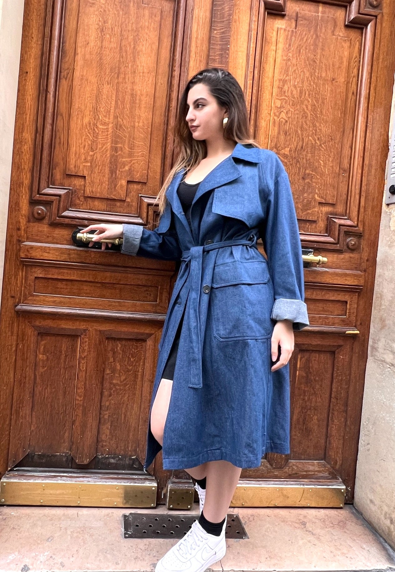 Denim Trench Coat